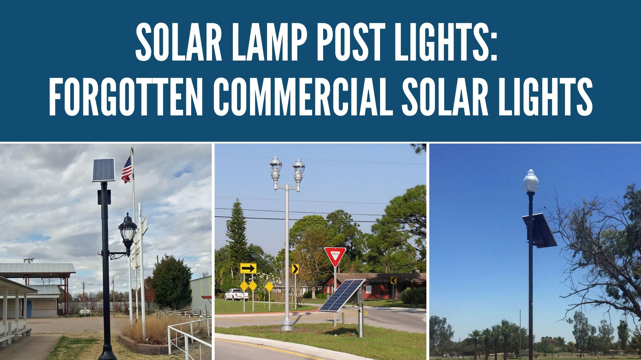 Commercial solar outlet light post